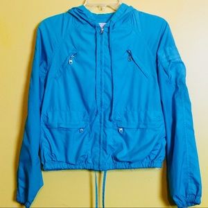 VINCE HOODED WINDBREAKER || TURQUOISE || X SMALL